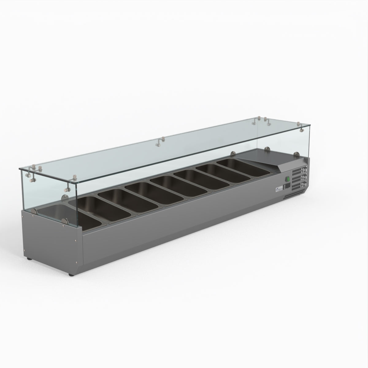 FED-X Flat Glass Salad Bench XVRX1800/380