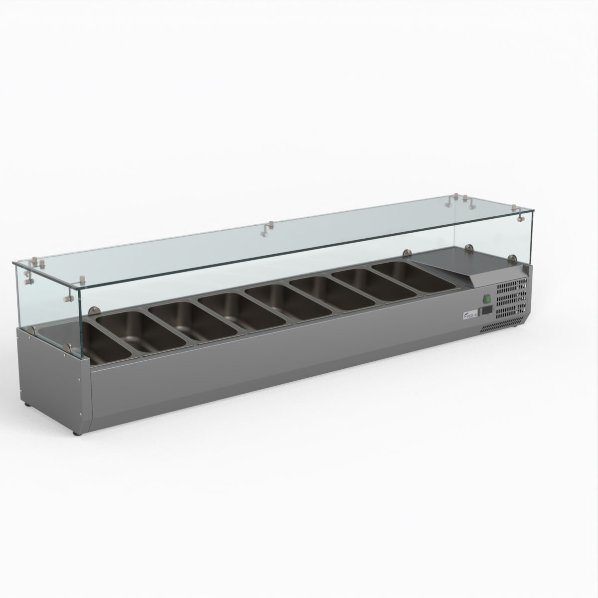 FED-X Flat Glass Salad Bench XVRX1800/380