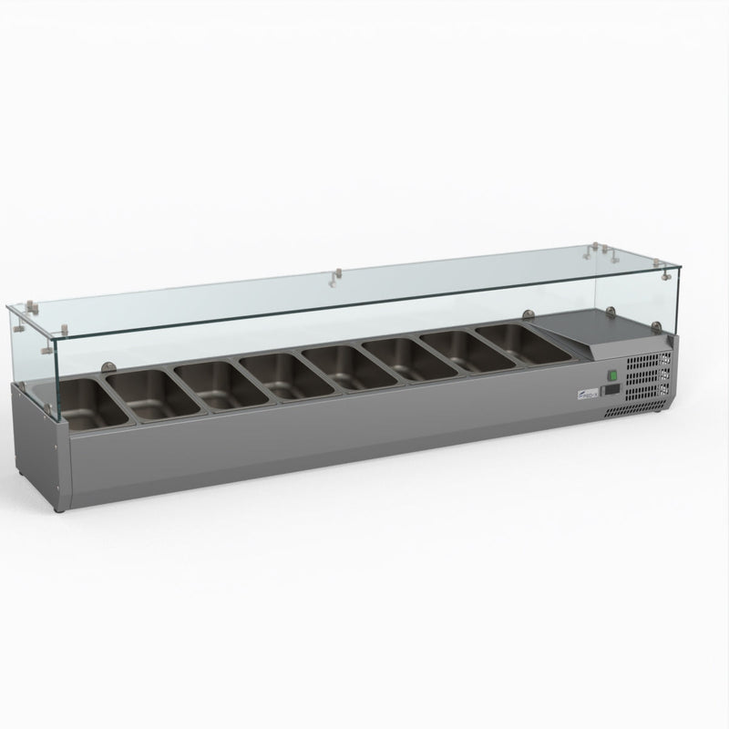 FED-X Flat Glass Salad Bench XVRX1800/380