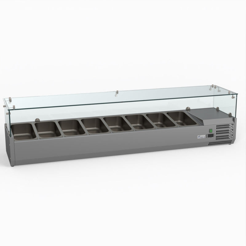 FED-X Flat Glass Salad Bench XVRX1800/380