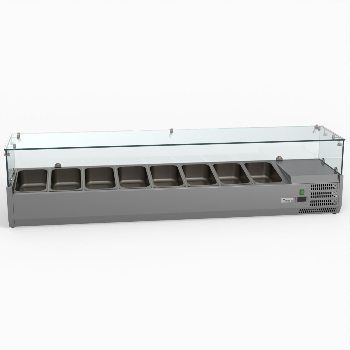 FED-X Flat Glass Salad Bench XVRX1800/380