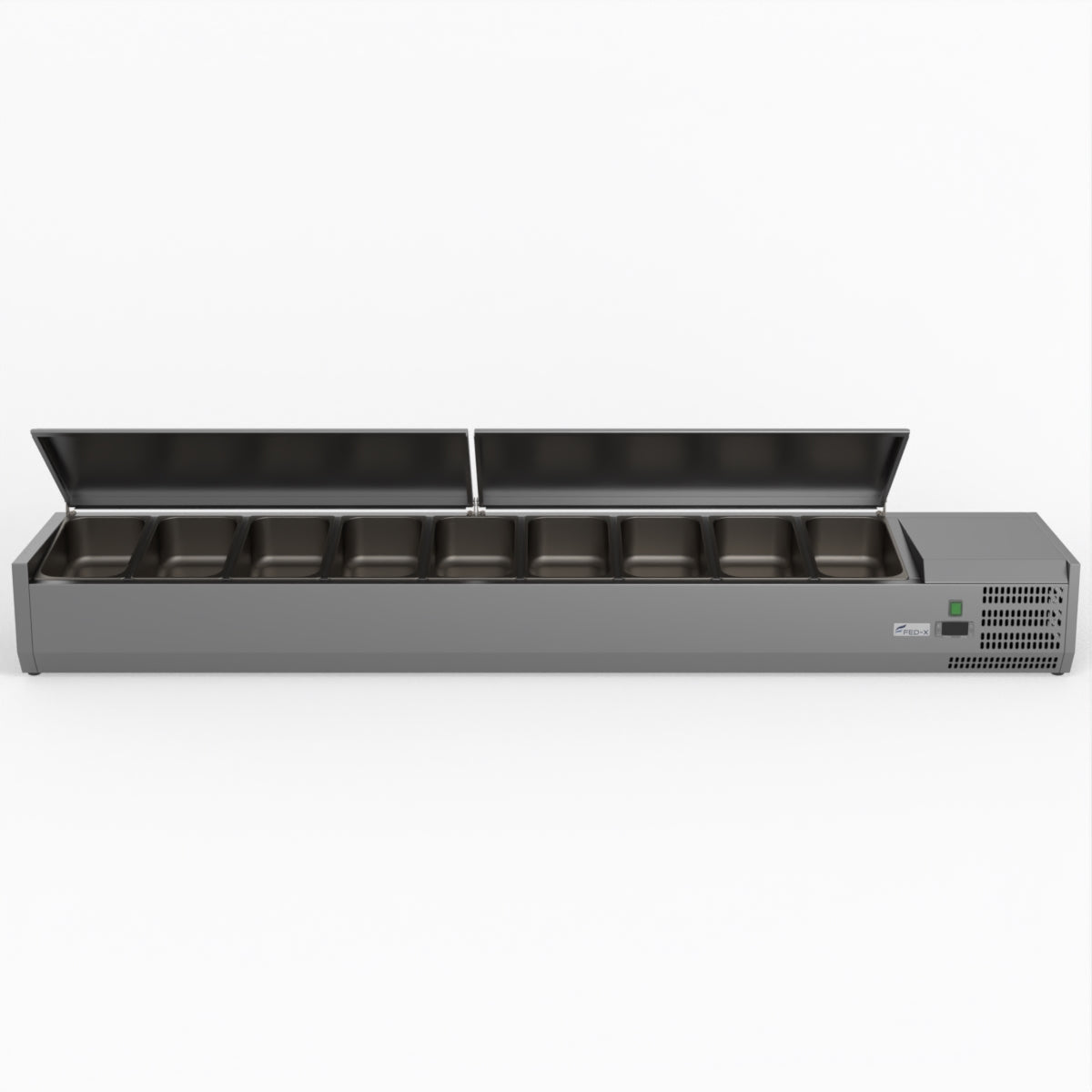 FED-X Salad Bench With Stainless Steel Lids XVRX2000/380S