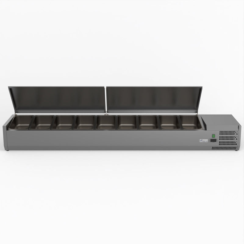 FED-X Salad Bench With Stainless Steel Lids XVRX2000/380S