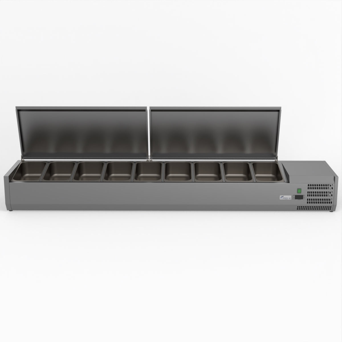 FED-X Salad Bench With Stainless Steel Lids XVRX2000/380S