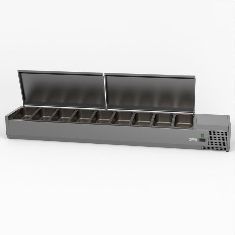 FED-X Salad Bench With Stainless Steel Lids XVRX2000/380S