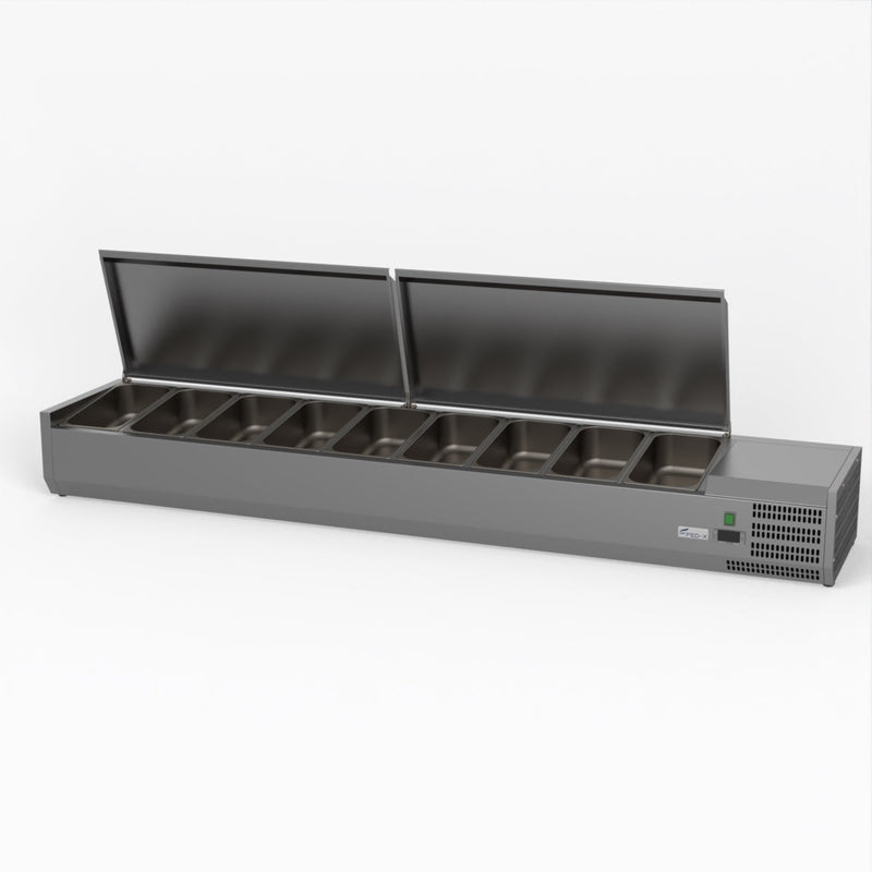 FED-X Salad Bench With Stainless Steel Lids XVRX2000/380S