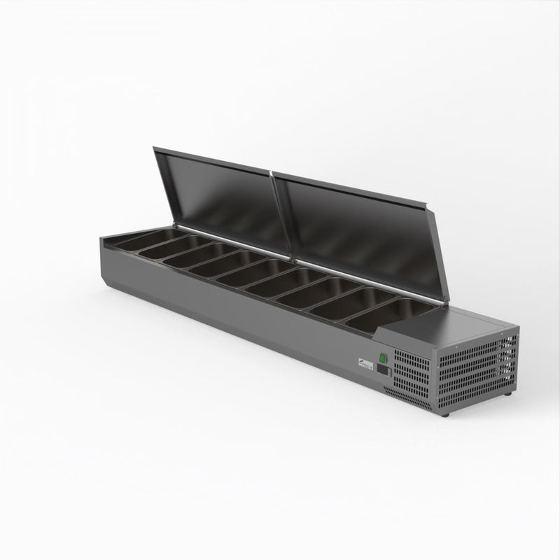 FED-X Salad Bench With Stainless Steel Lids XVRX2000/380S