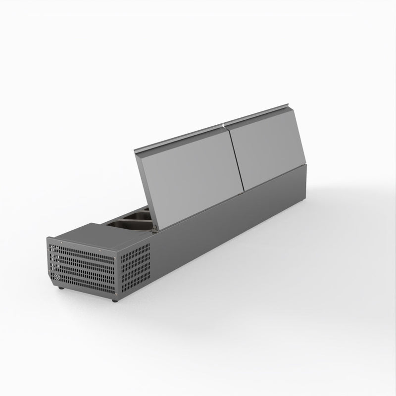 FED-X Salad Bench With Stainless Steel Lids XVRX2000/380S