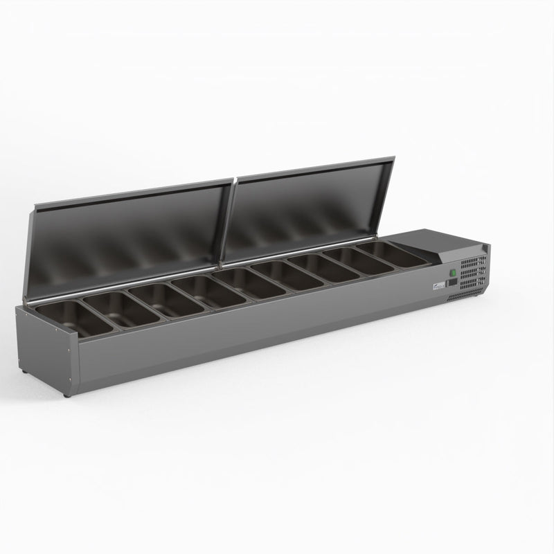 FED-X Salad Bench With Stainless Steel Lids XVRX2000/380S