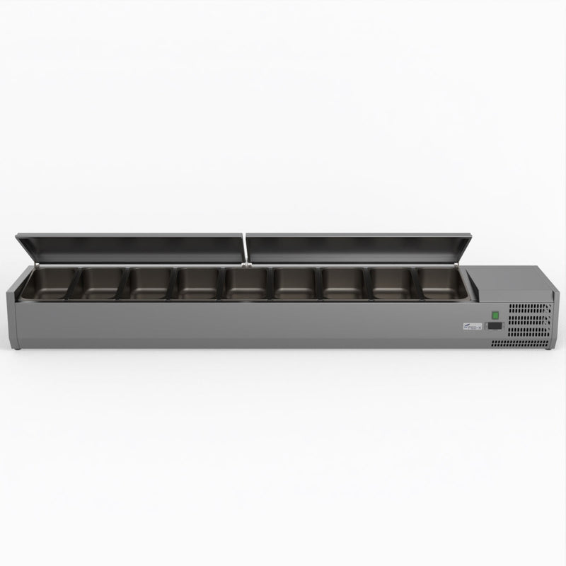 FED-X Salad Bench With Stainless Steel Lids XVRX2000/380S