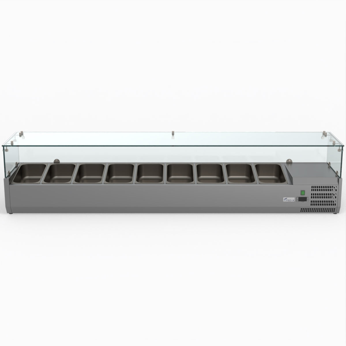 FED-X Flat Glass Salad Bench XVRX2000/380