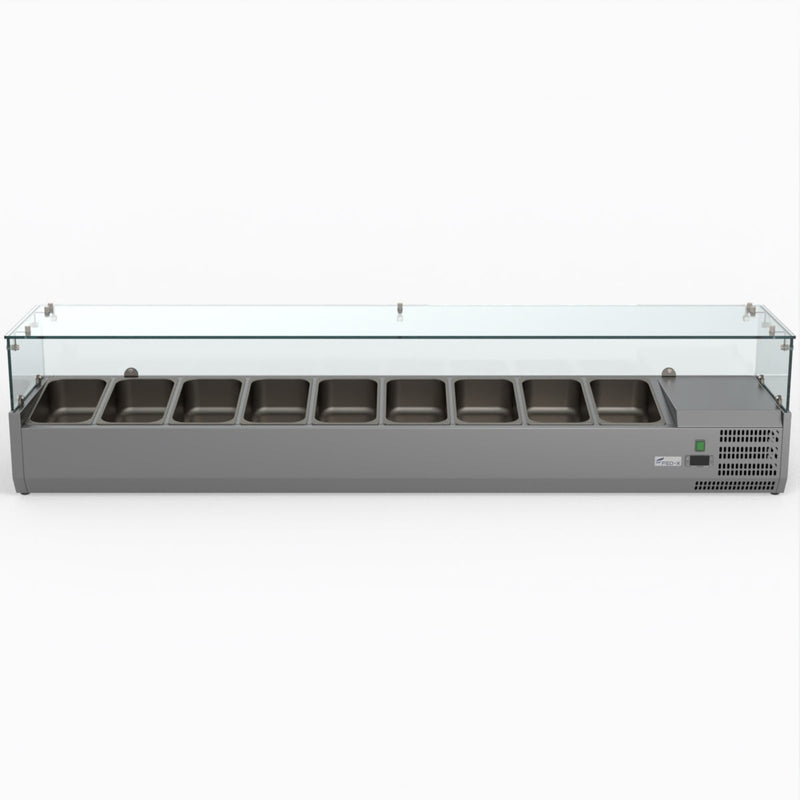 FED-X Flat Glass Salad Bench XVRX2000/380