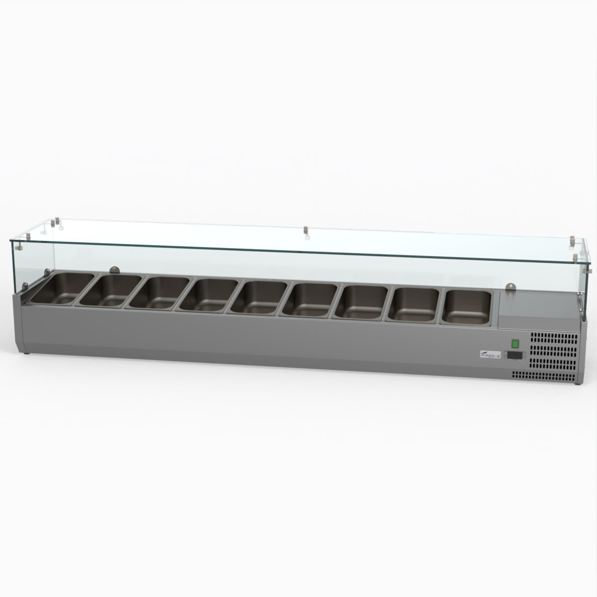 FED-X Flat Glass Salad Bench XVRX2000/380