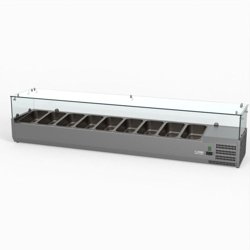 FED-X Flat Glass Salad Bench XVRX2000/380