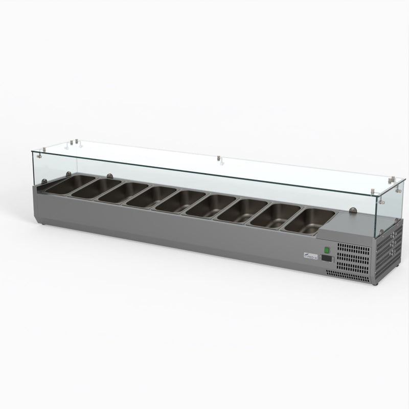 FED-X Flat Glass Salad Bench XVRX2000/380