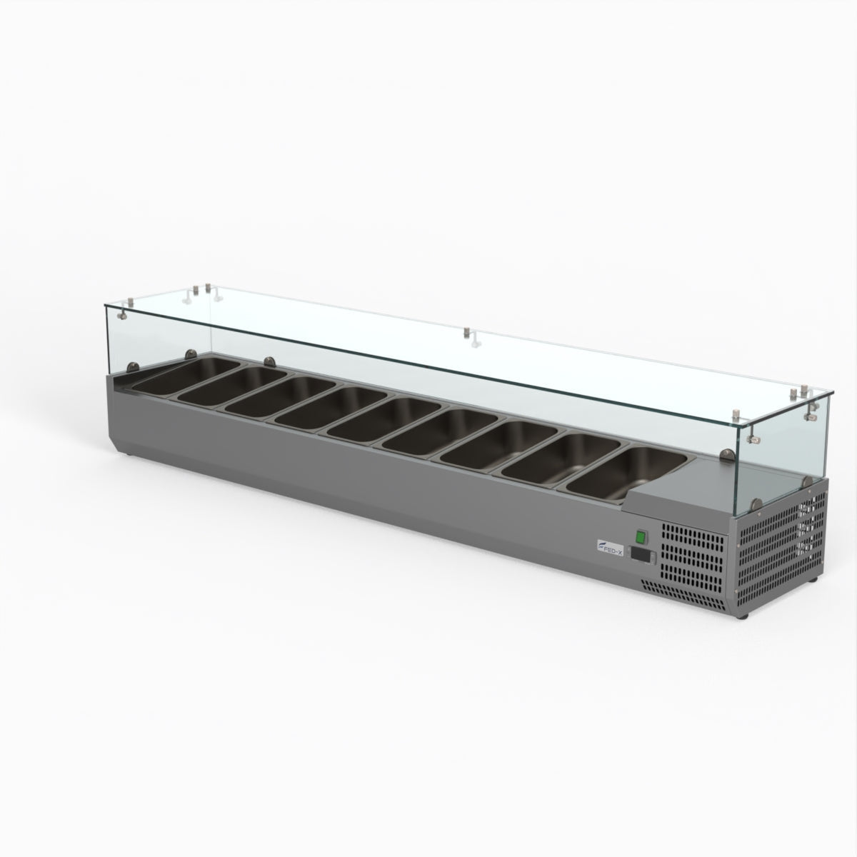 FED-X Flat Glass Salad Bench XVRX2000/380