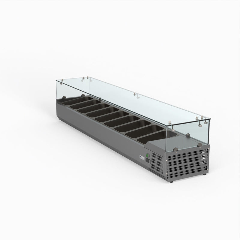 FED-X Flat Glass Salad Bench XVRX2000/380