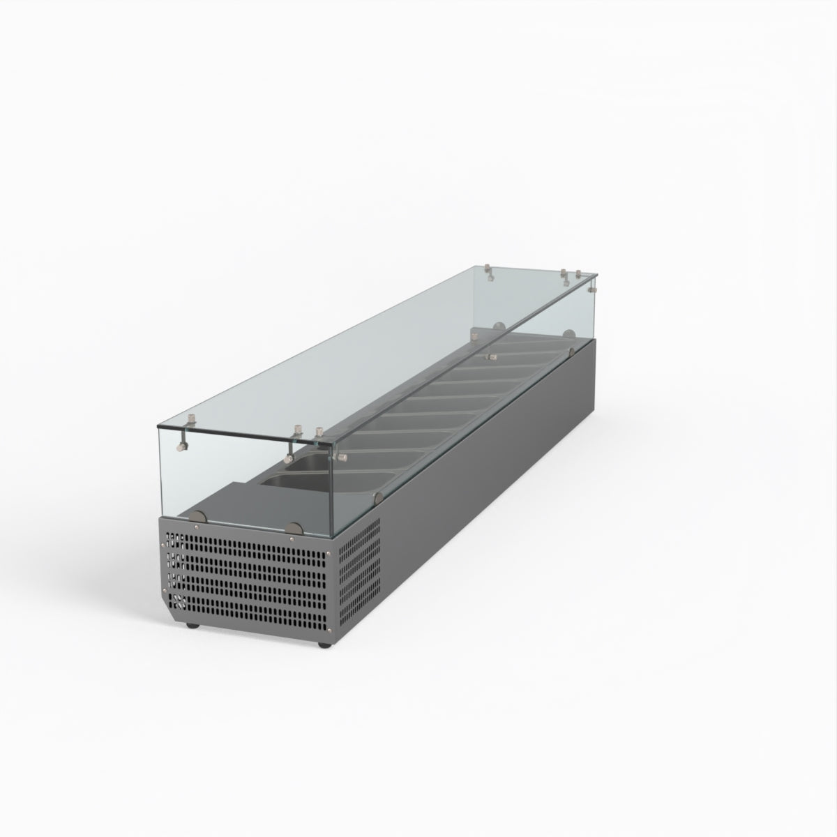 FED-X Flat Glass Salad Bench XVRX2000/380