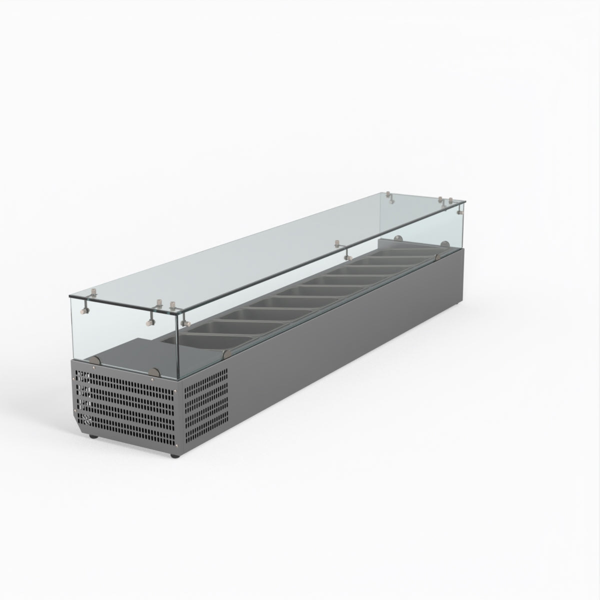 FED-X Flat Glass Salad Bench XVRX2000/380