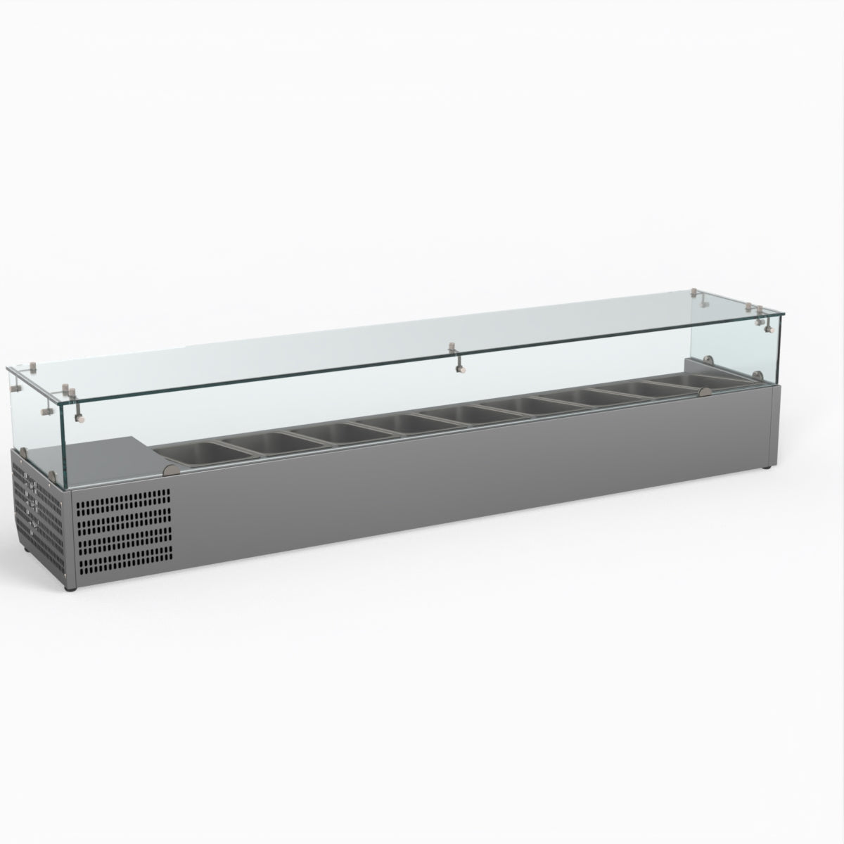 FED-X Flat Glass Salad Bench XVRX2000/380