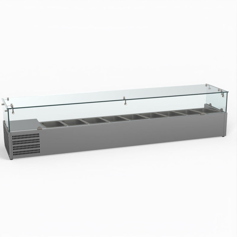 FED-X Flat Glass Salad Bench XVRX2000/380