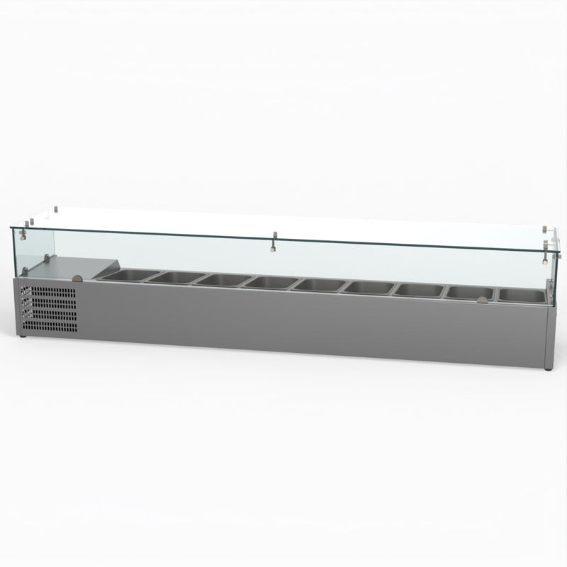 FED-X Flat Glass Salad Bench XVRX2000/380