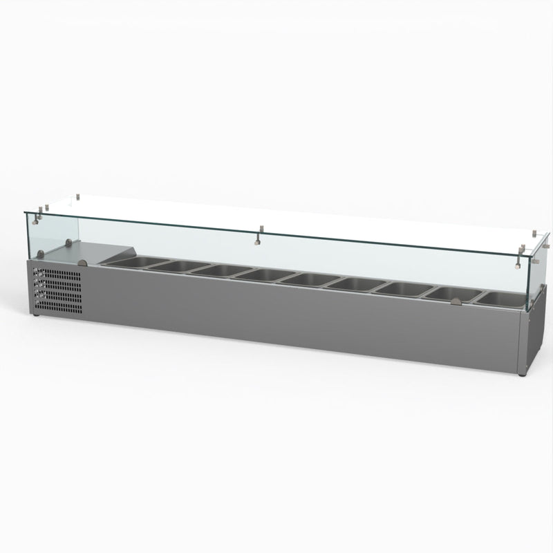 FED-X Flat Glass Salad Bench XVRX2000/380