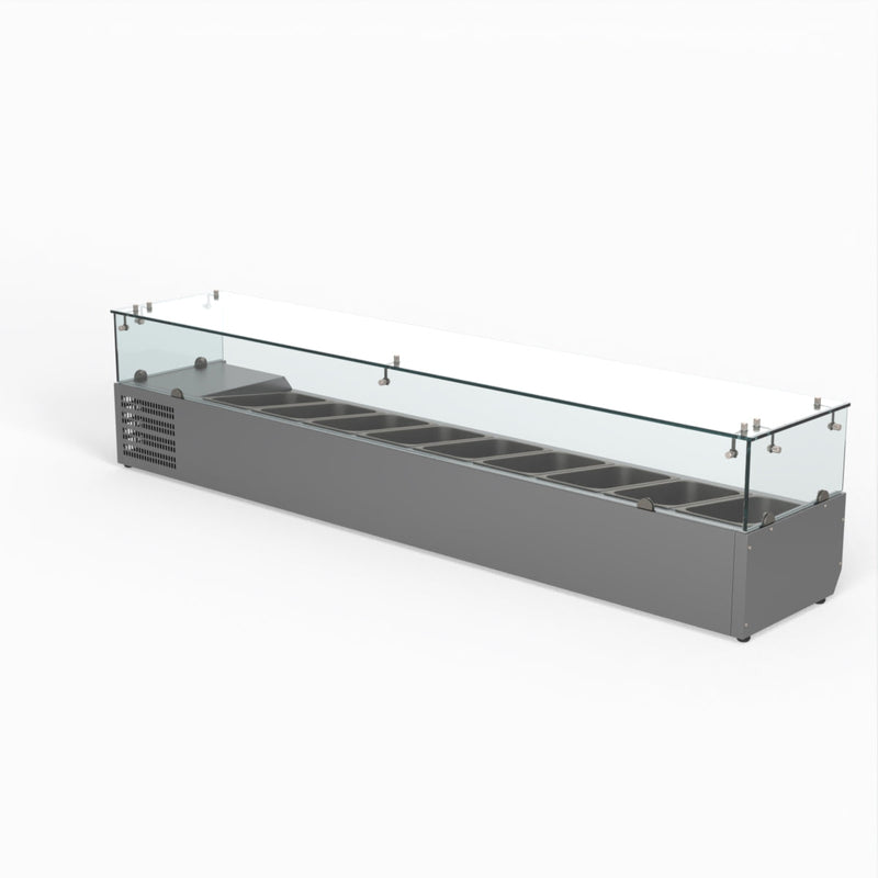 FED-X Flat Glass Salad Bench XVRX2000/380