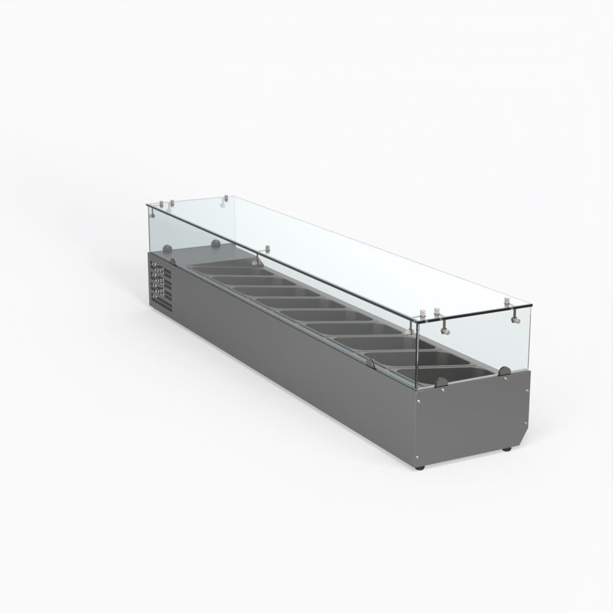 FED-X Flat Glass Salad Bench XVRX2000/380