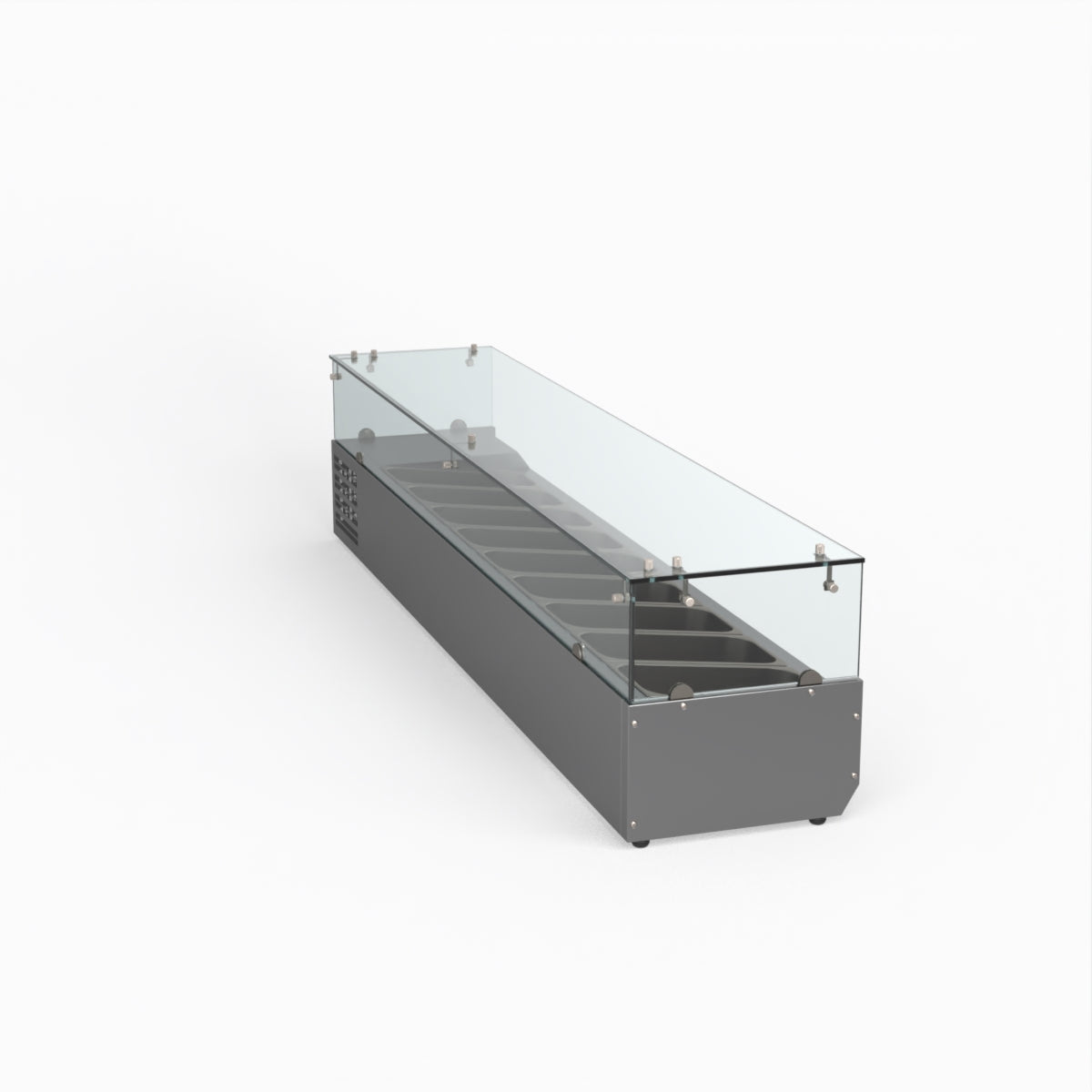 FED-X Flat Glass Salad Bench XVRX2000/380