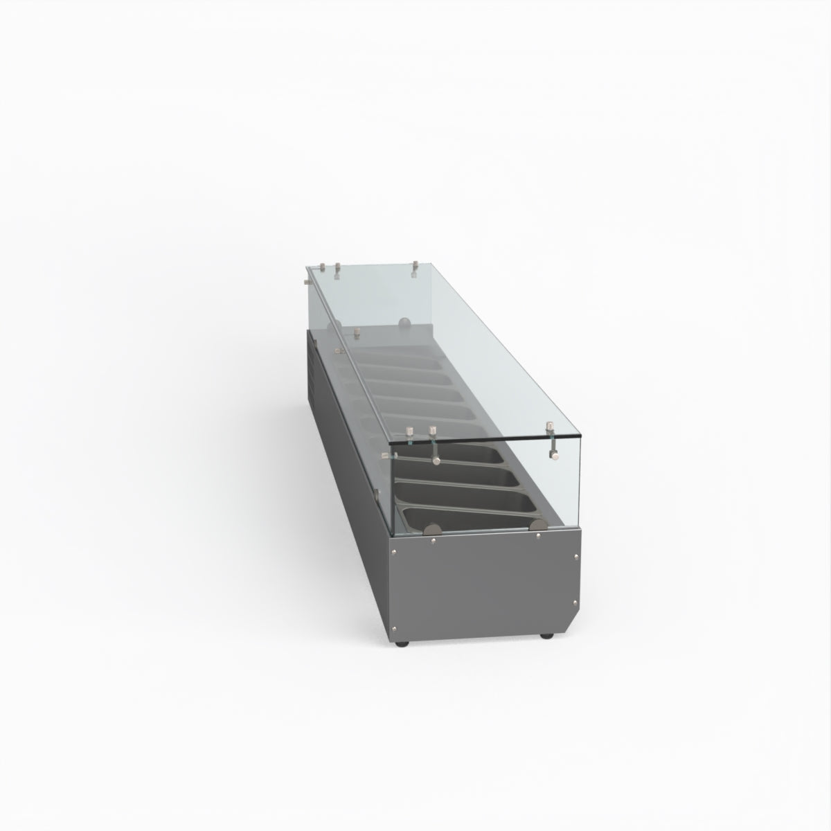 FED-X Flat Glass Salad Bench XVRX2000/380