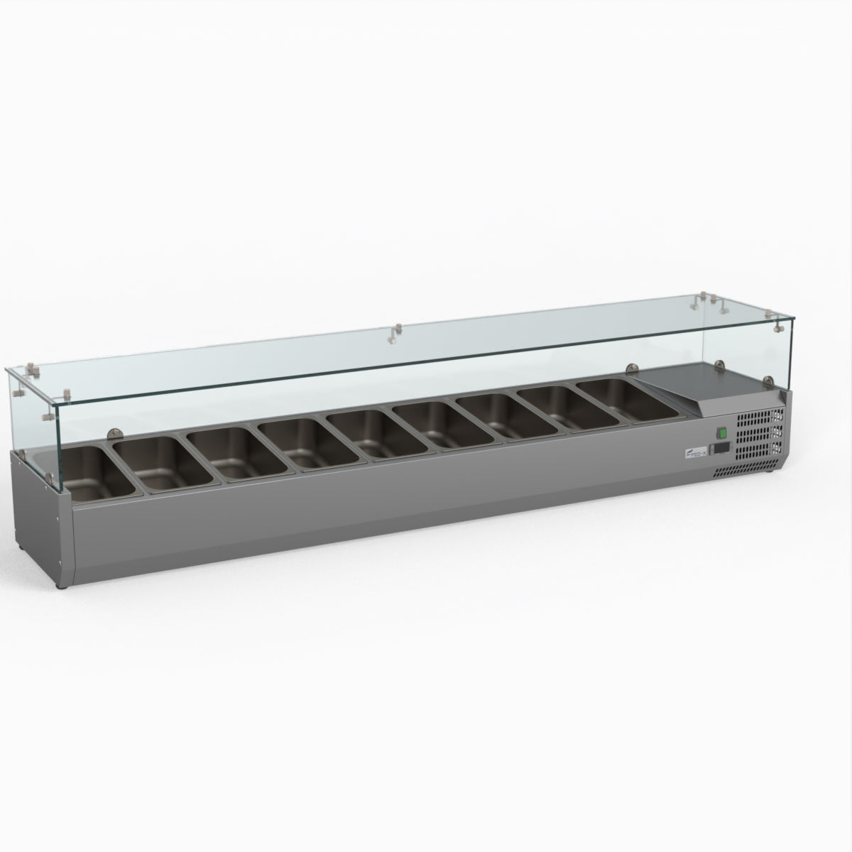 FED-X Flat Glass Salad Bench XVRX2000/380