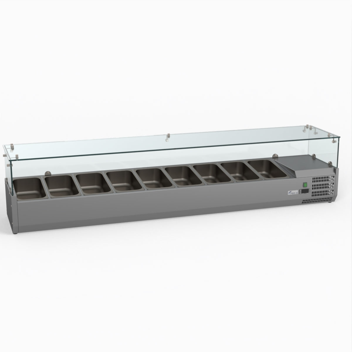 FED-X Flat Glass Salad Bench XVRX2000/380