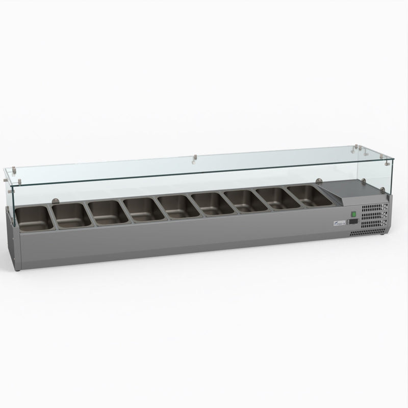 FED-X Flat Glass Salad Bench XVRX2000/380