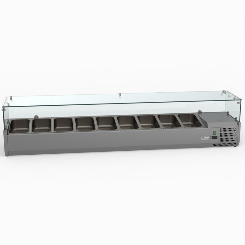 FED-X Flat Glass Salad Bench XVRX2000/380