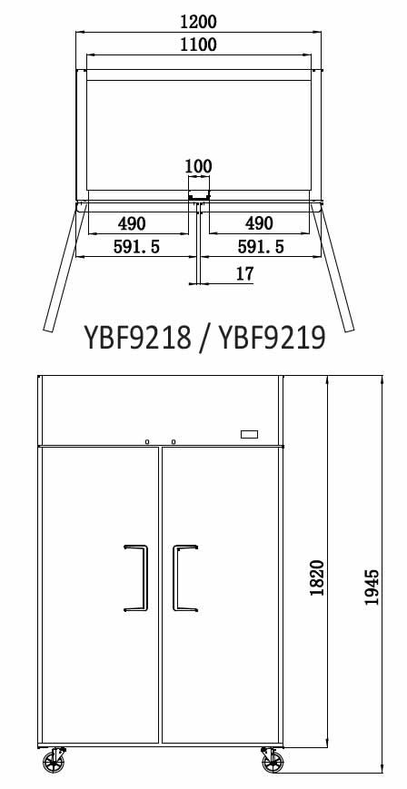 Atosa Double Door Top Mounted Fridge