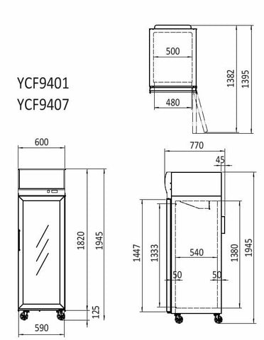 Atosa Single Glass Door Lightbox Freezer