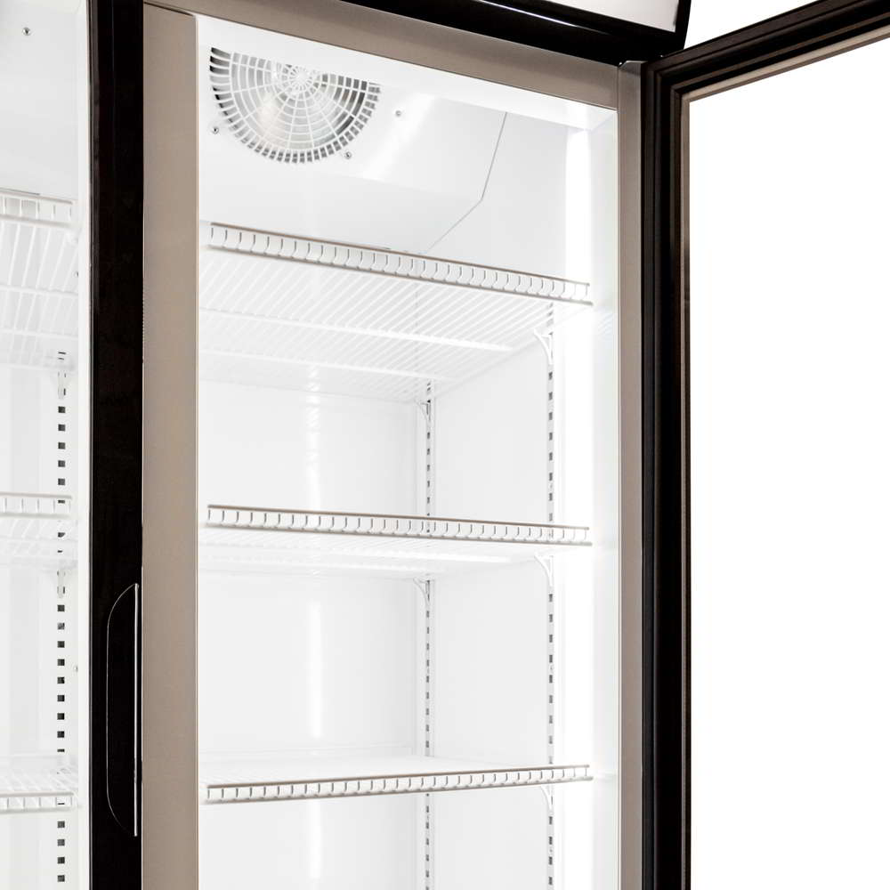 AG Equipment 515L Upright Glass Door Display/Drinks Fridge - White with Light Box CU800TNG