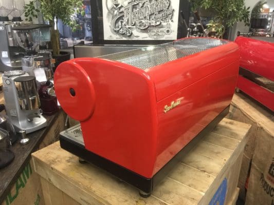 San Marino Lisa R - 3 Group Commercial Espresso Machine - Red