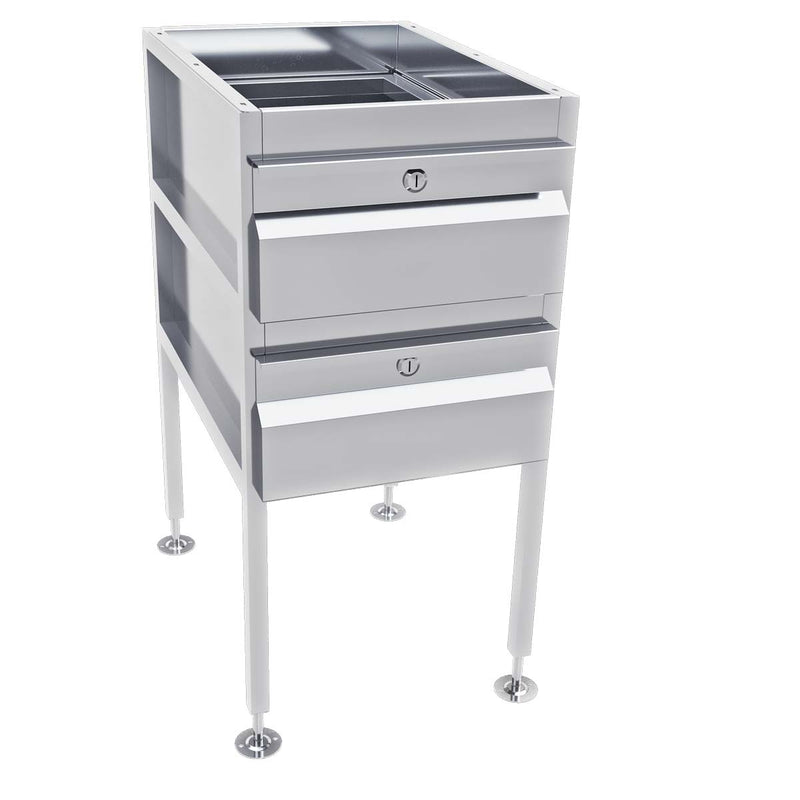 3Monkeez Gastronorm Freestanding Stainless Steel Drawer Unit - 2 drawers