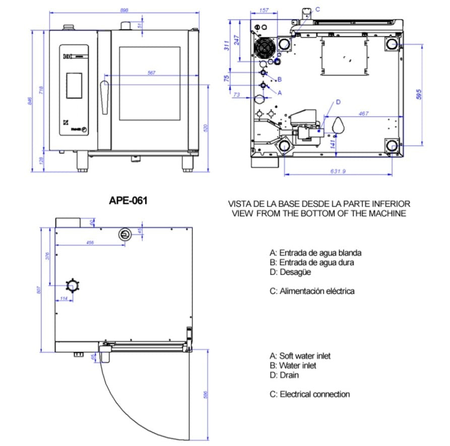 Fagor Advanced Plus Electric 6 Trays Combi Oven APE-061