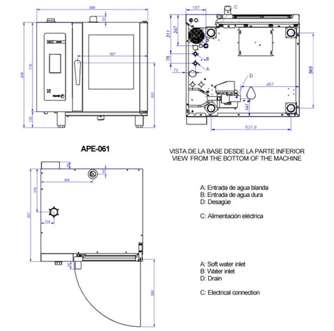 Fagor Advanced Plus Electric 6 Trays Combi Oven APE-061