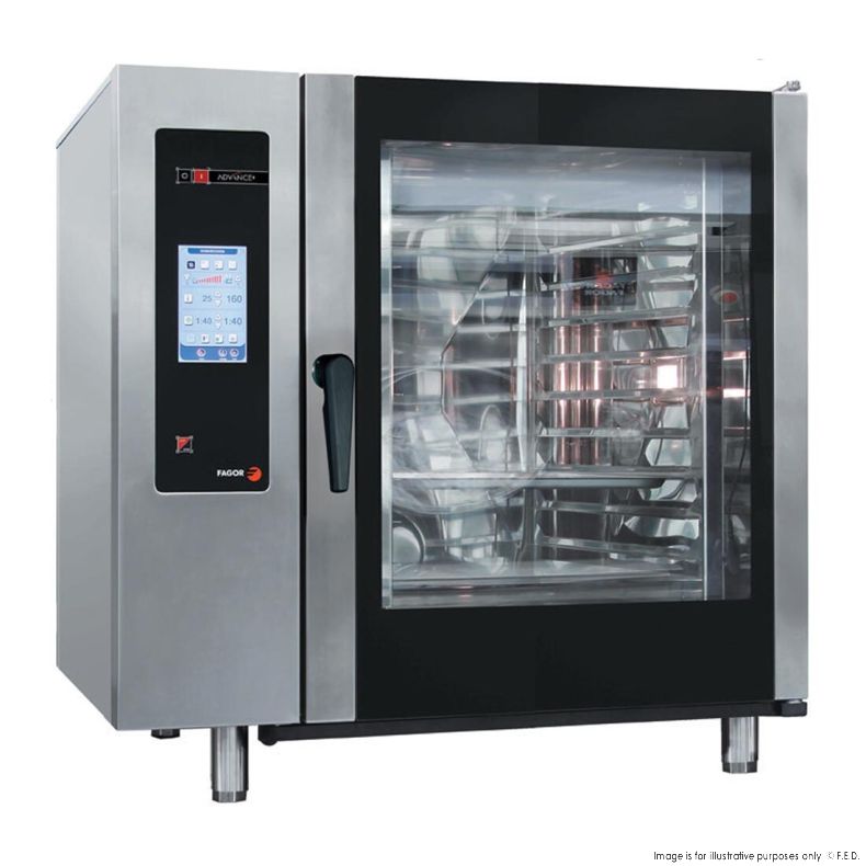 Ex-Showroom: Fagor Advanced Plus Gas 10 Trays Touch Screen Control Combi Oven with Cleaning System APG-101-NSW1720