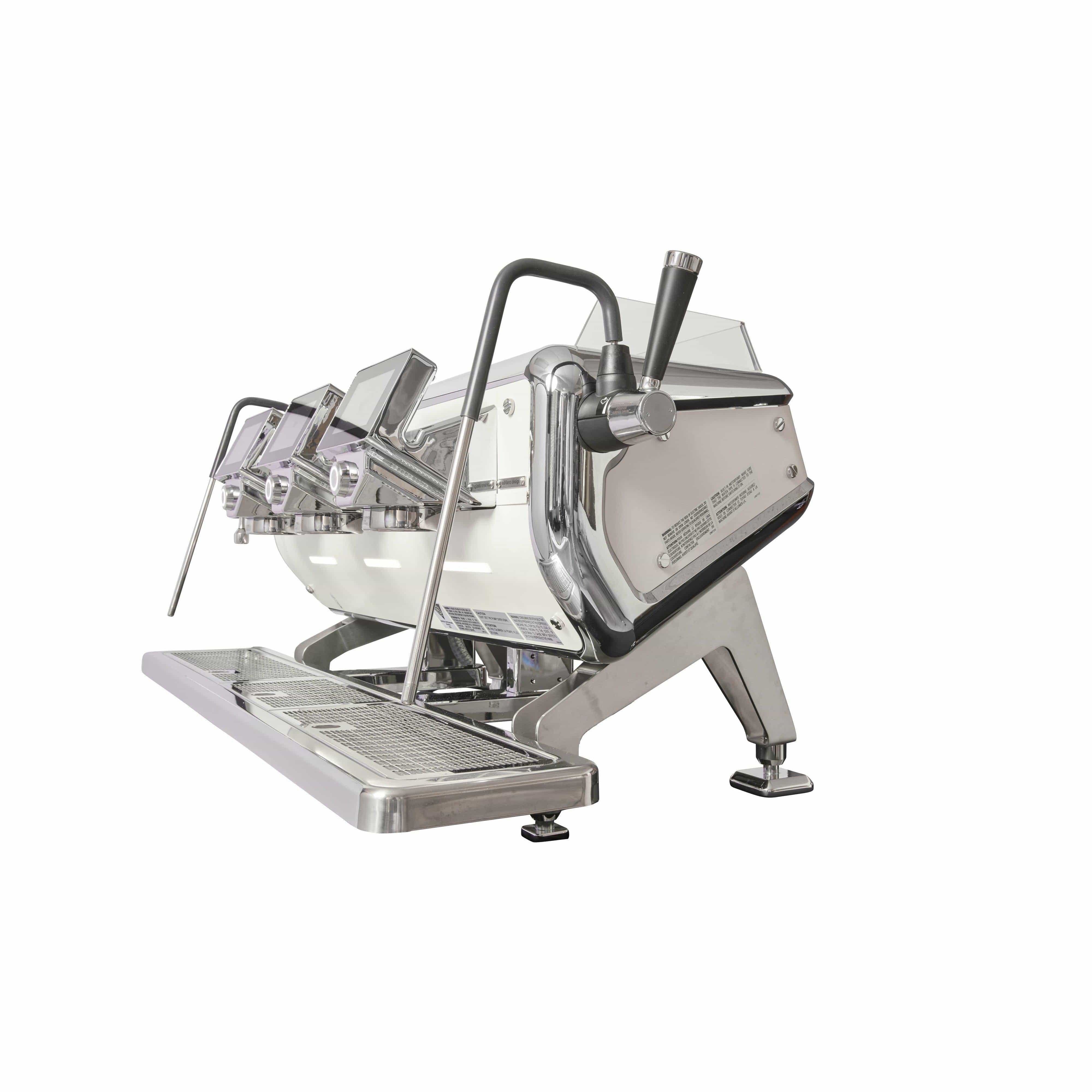 Astoria Barista Attitude Tempesta White with trims - 3 Group Commercial Espresso Machine - Chrome