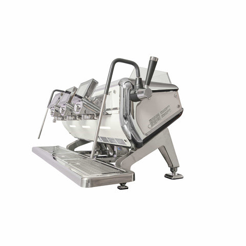 Astoria Barista Attitude Tempesta White with trims - 3 Group Commercial Espresso Machine - Chrome