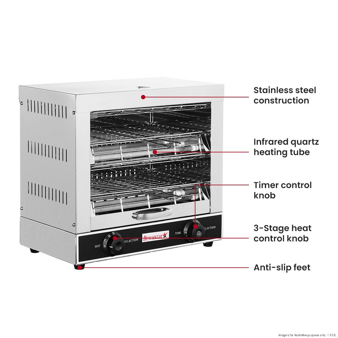 Benchstar Toaster / Griller / Salamander AT-360BE