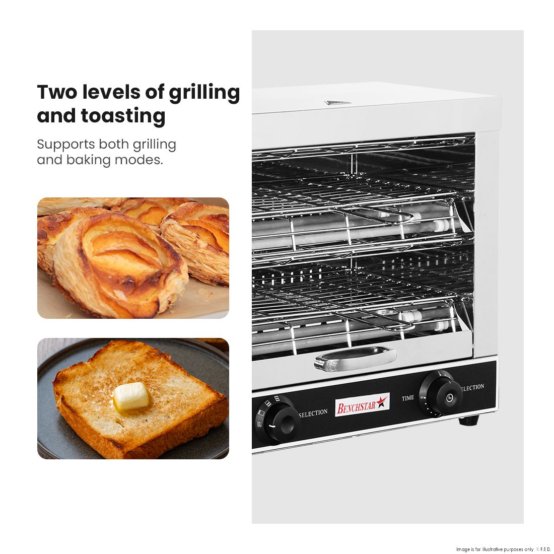 Benchstar Toaster / Griller / Salamander AT-360BE