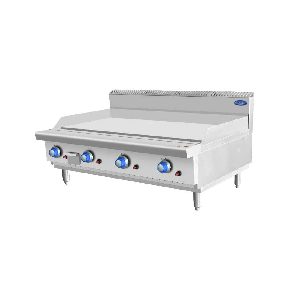 CookRite Four Burner Flat Griddle/Hotplate - 1200mmW Counter - Natural Gas