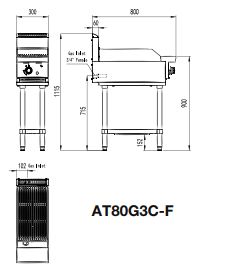 CookRite 300 mm Radiant Char Grills LPG