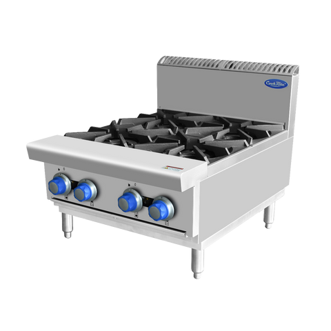 Cookrite 112Mj/h Open 4 Burner Cook Tops LPG AT80G4B-C-LPG